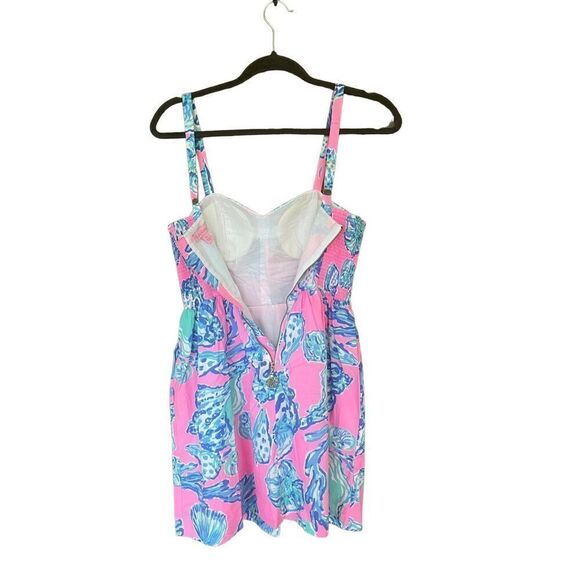Lilly Pulitzer Womens Multicolor Seashells Ardleigh Fit And Flare Dress Size 00 - Picture 1 of 12